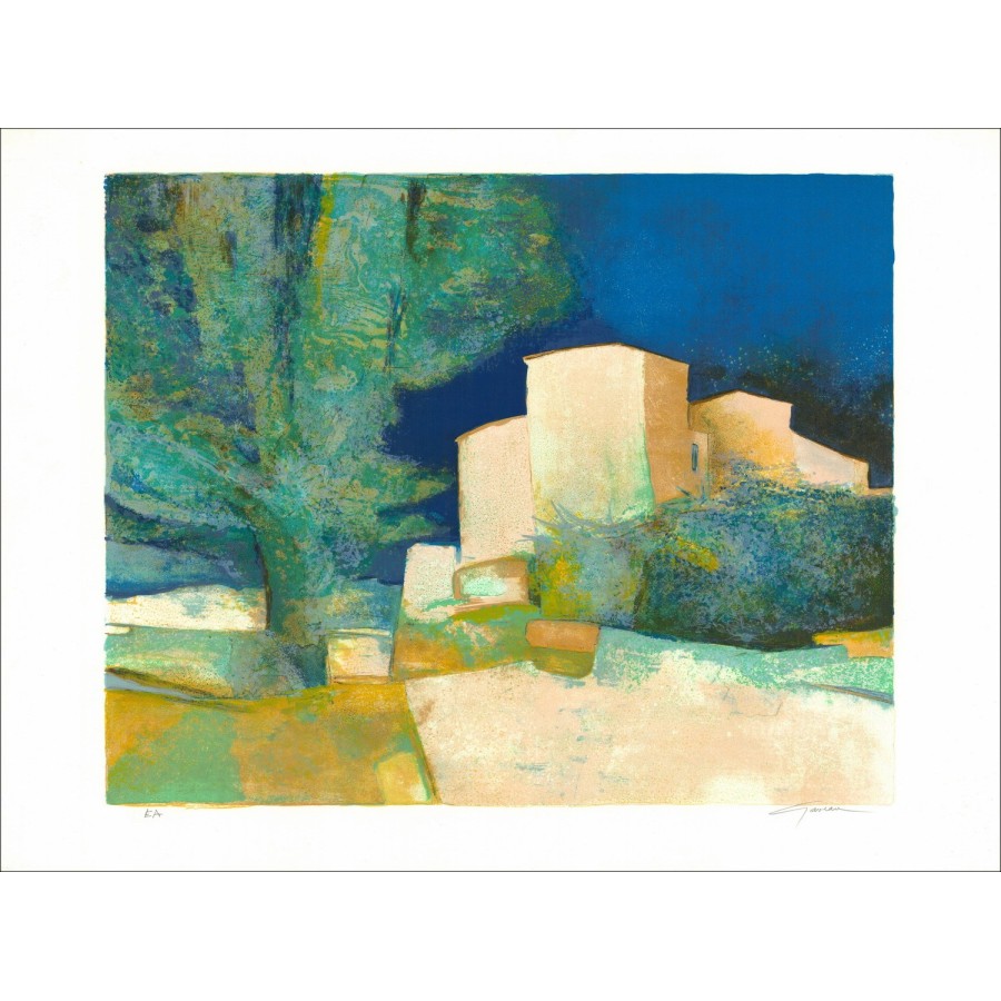 Acquista Casa in Provenza Litografia originale Claude Gaveau