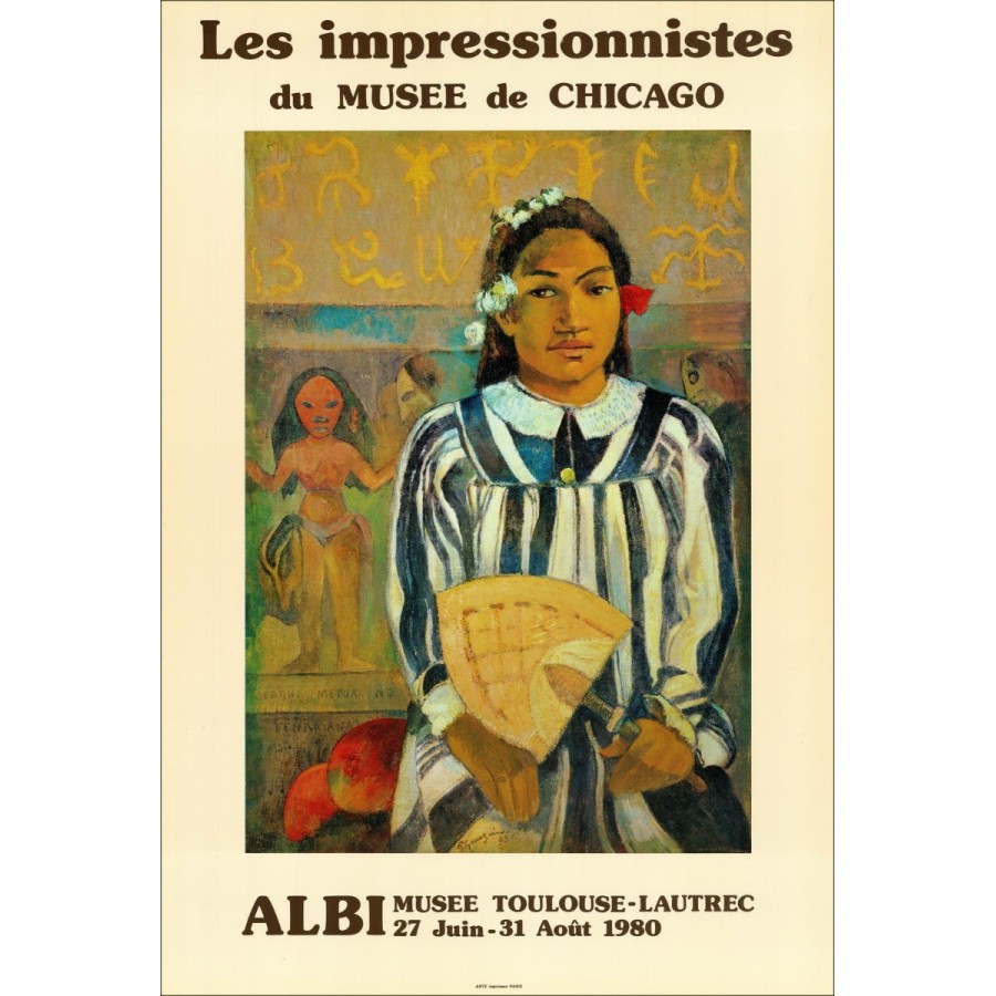 Paul Gauguin - Poster "Museo della mostra Tolosa Lautrec, Albi" 69x47cm - 1980