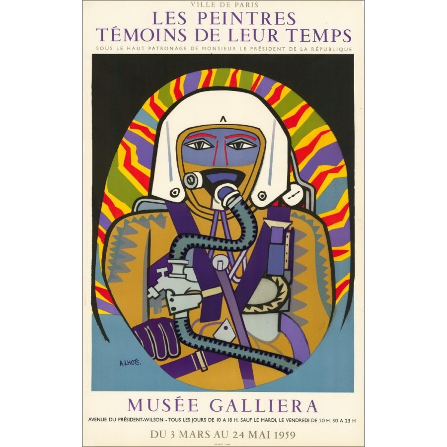 André LHOTE - Lithographie "Exposition Musée Galliera, Paris" 75x47cm - 1959