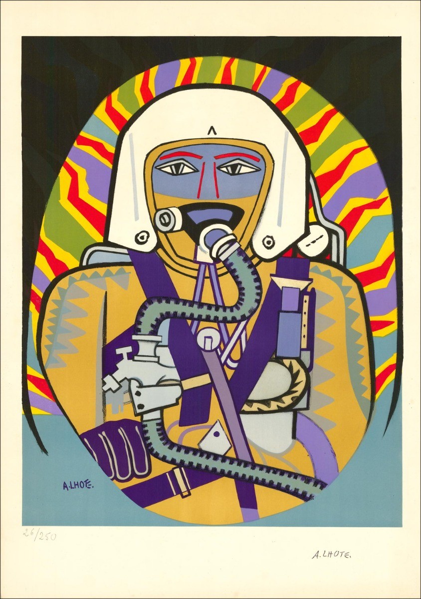 André Lhote - Originele Litho "De mechanische leeftijd" 70x49cm - 1959