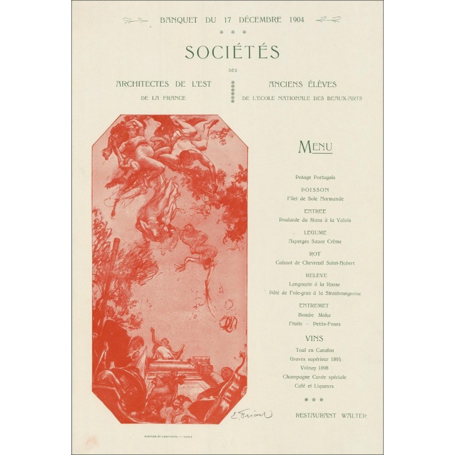 Acquista Alumni Menu A BRIGHT IMILE Litografia 1904