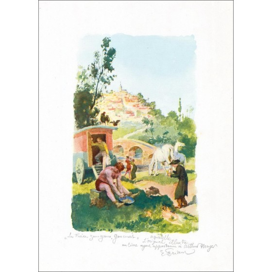 Acquista litografia i fratelli Zenigano in Goncourt di BRICT Émile