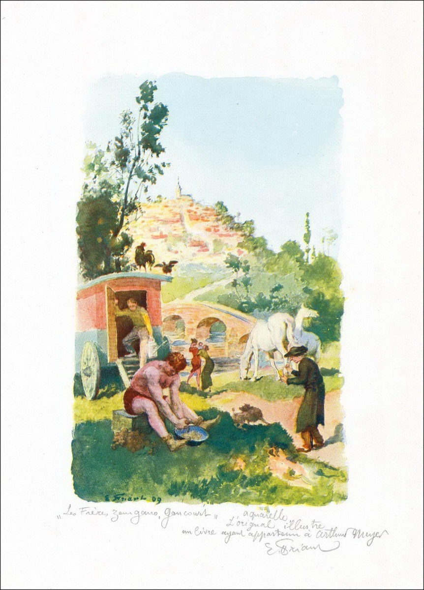 Comprar Litografía Los hermanos Zenigano en Goncourt por Friant Émile