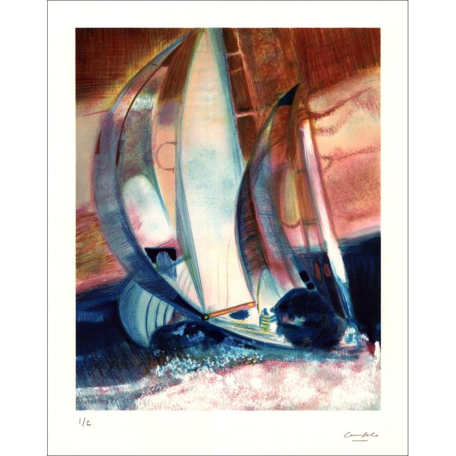 Acheter Petite régate Paul AMBILLE Lithographie Originale