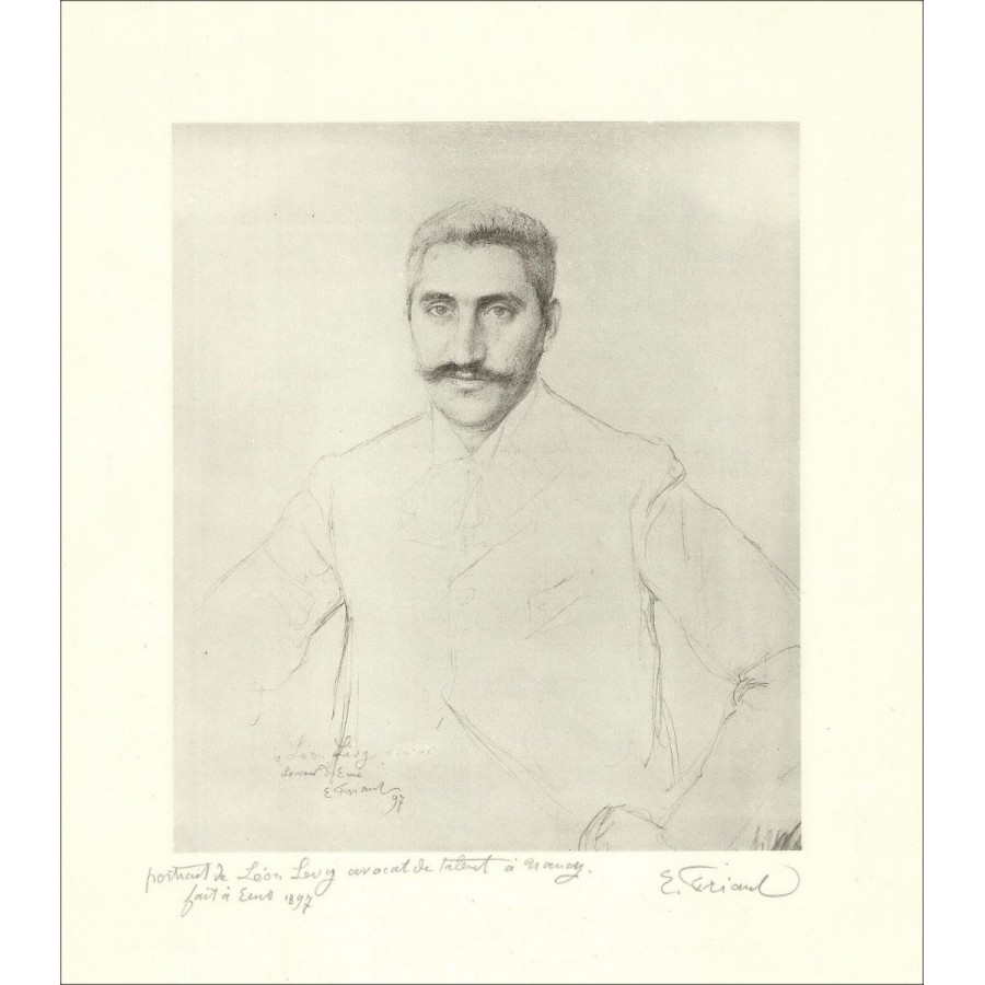 Comprar Retrato de Léon Levy, Abogado en Nancy Lithograph de Emile Friam