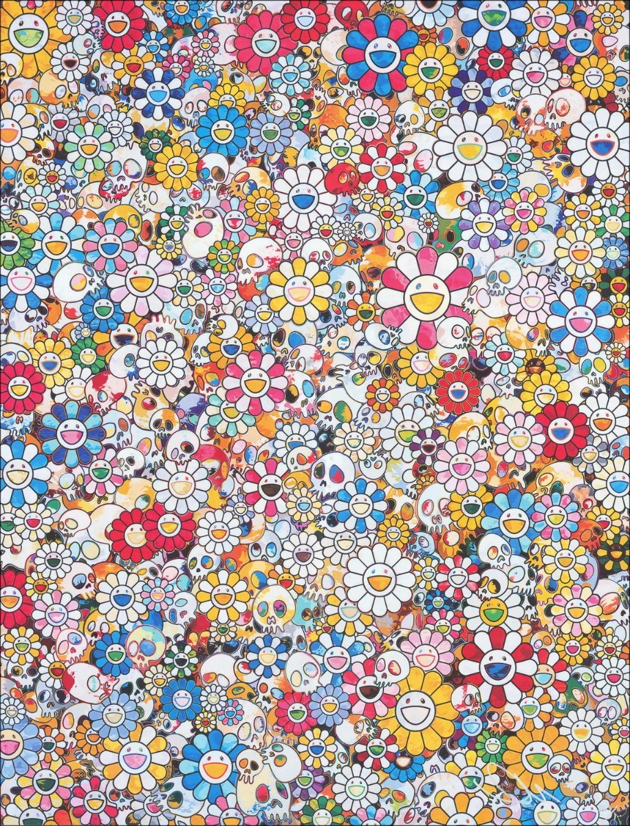 Comprar MURAKAMI Takashi Cráneos y flores de serigrafía 2013