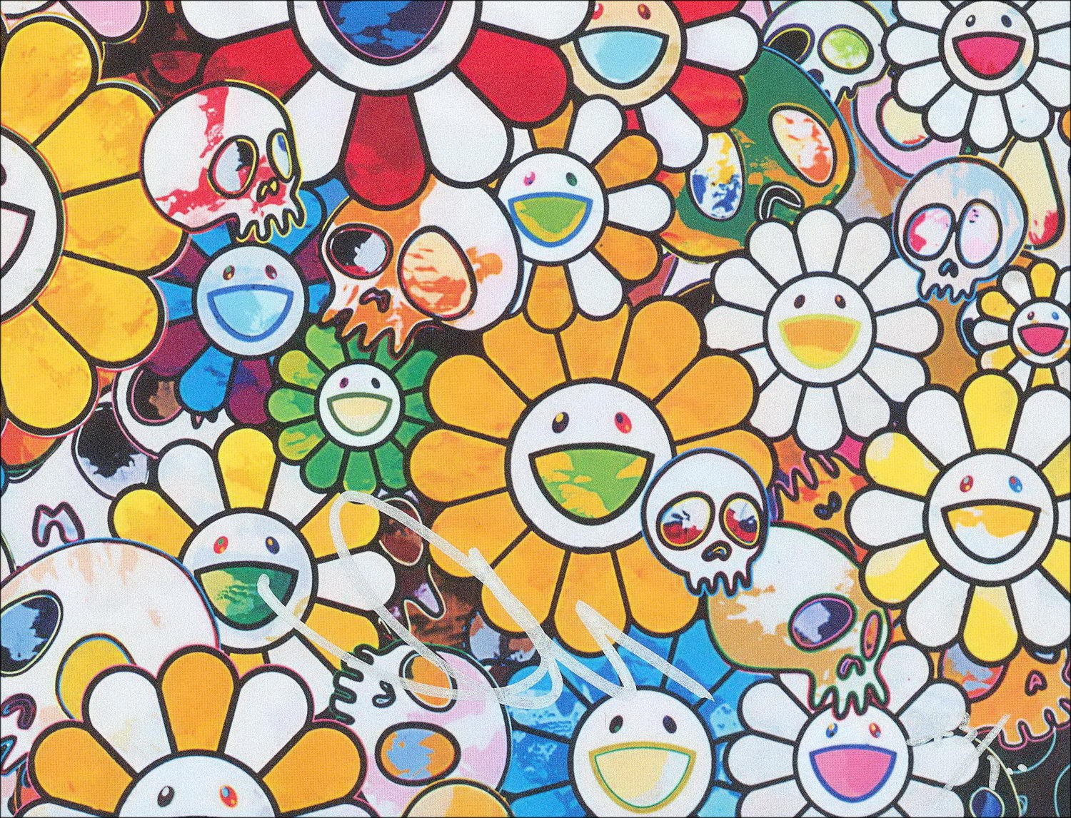 Acheter MURAKAMI Takashi Skulls and flowers Sérigraphie 2013