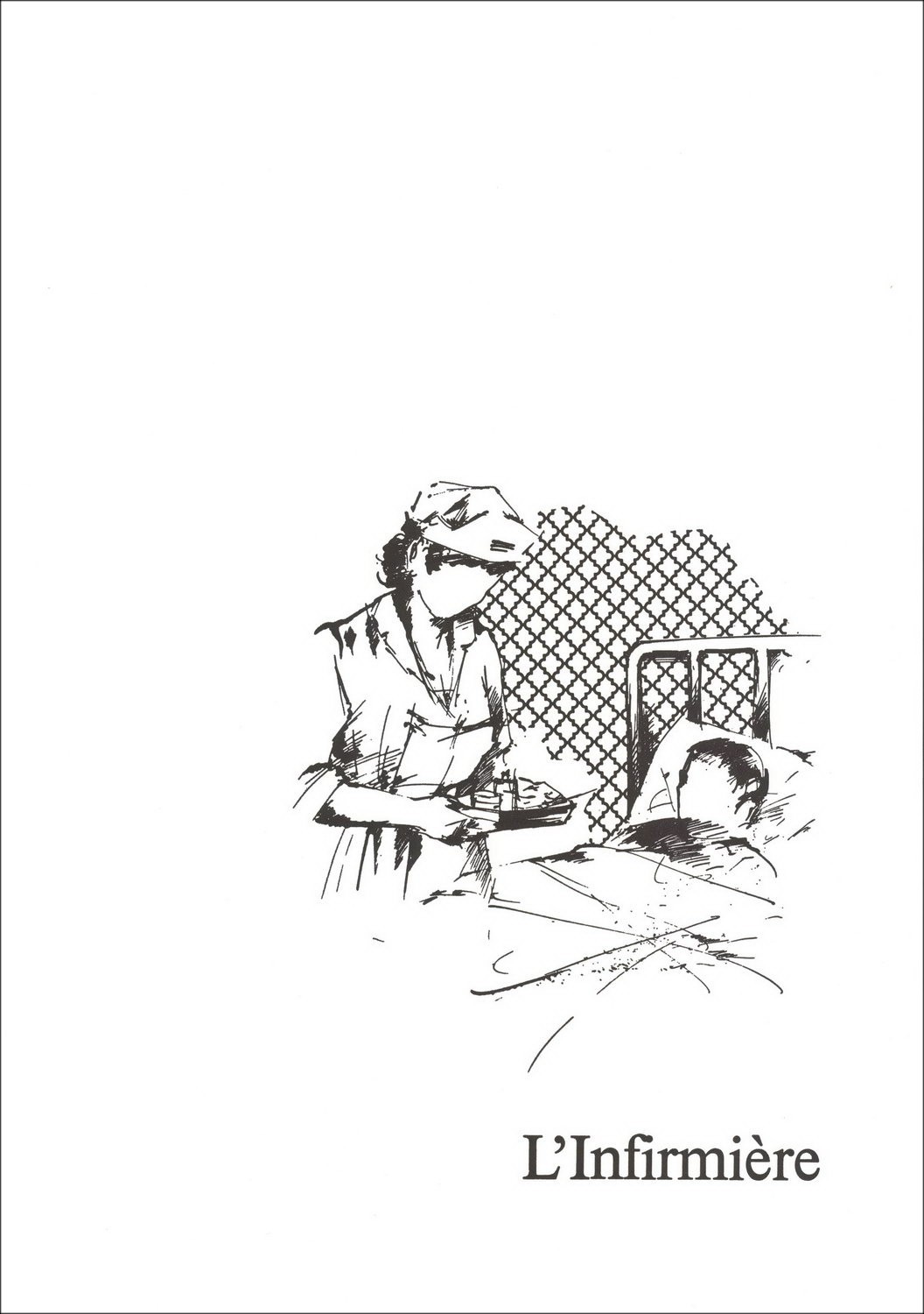 Acheter L'Infirmière Raymond POULET Lithographie Originale 1984