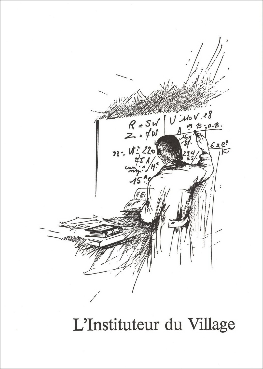 Buy Lithograph by Raymond POULET The Village Schoolteacher 1984