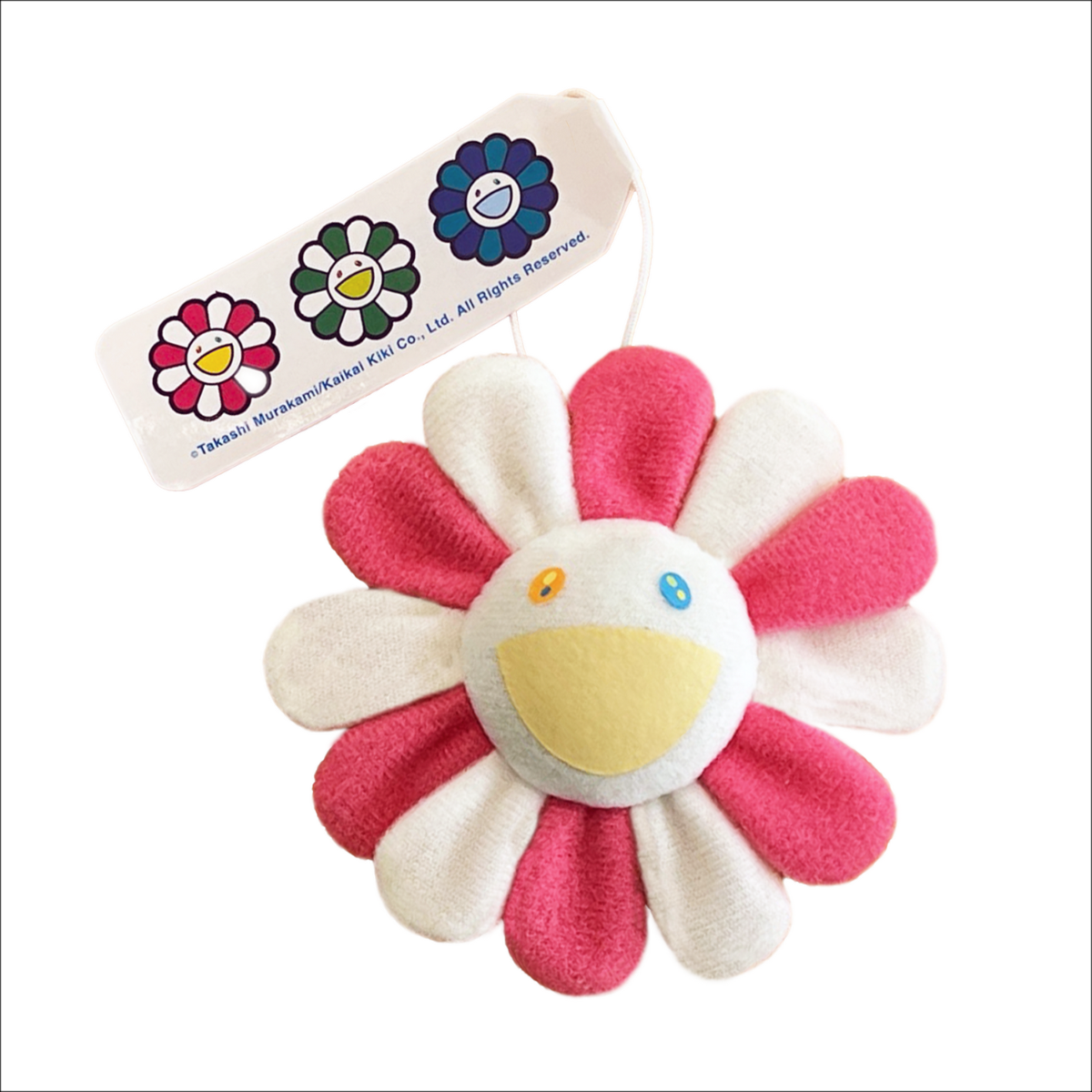 Koop bloempatroon pluche sleutelhanger MURAKAMI Takashi - roze en wit