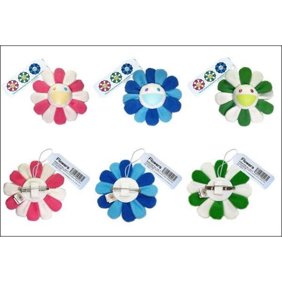 Buy Plush Keyring Flower Pattern MURAKAMI Takashi - Pink and white