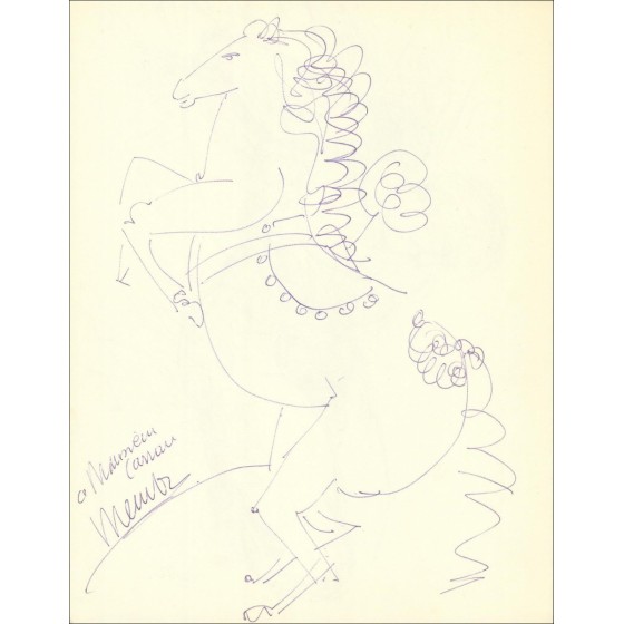 Blasco MENTOR - Rearing horse - Original signed drawing - 1963 - 27x21cm