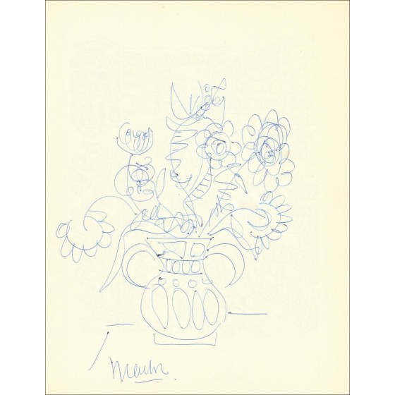 Blasco Mentor - Florero - Dibujo original Firmado - 1963 - 27x21cm