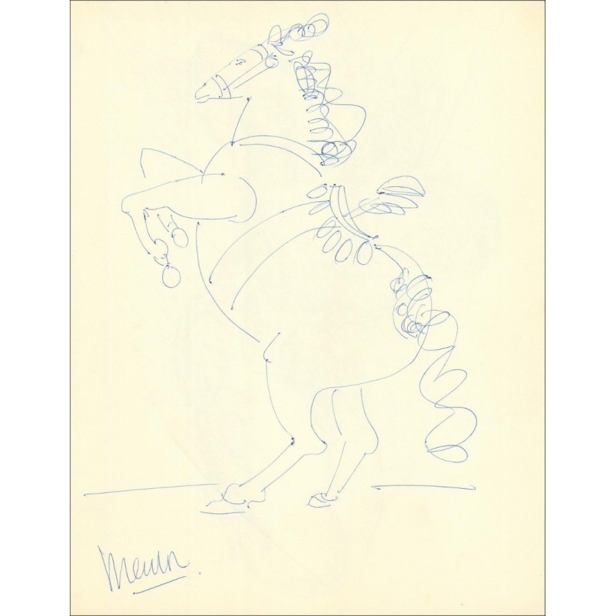 Blasco Mentore - The Cabré Horse - Disegno originale firmato - 1963 - 27x21cm
