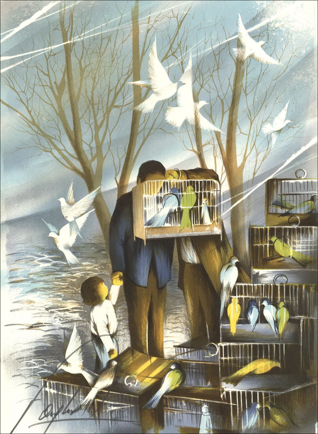 Comprar el Ozenel Raymond Pollo Litografía original 1984