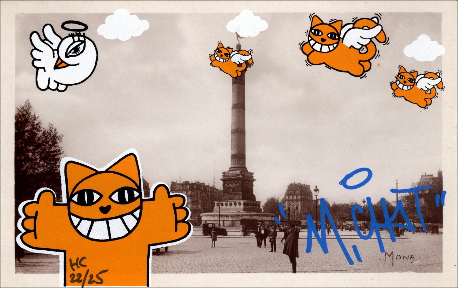 M.Chat Briefkaart Postcard Paris 22/25