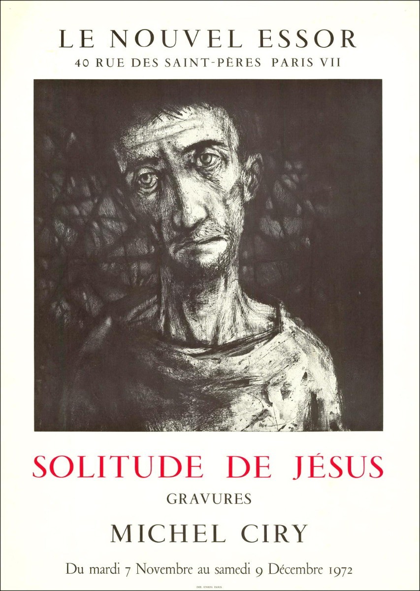 Michel CARY - Art poster "Exhibition Galerie le nouveau évolution, Paris" 69x50cm - 1972