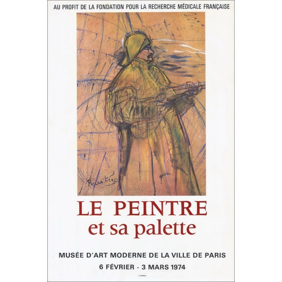Henri de Toulouse-Lautrec - Litografia "Museo della mostra dell'arte moderna, Parigi" 74x50cm - 1974