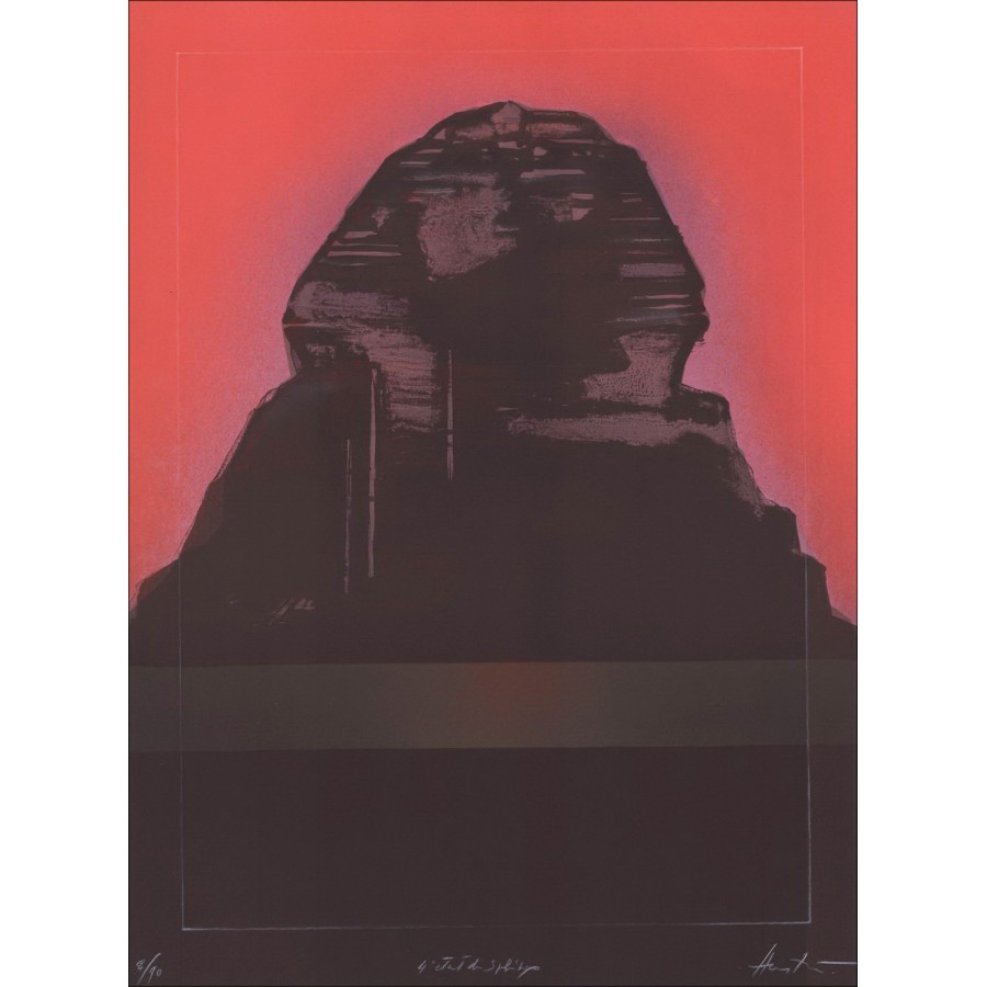 Claude Hastaire - Original-Lithographie "Komposition IV" 76x56cm