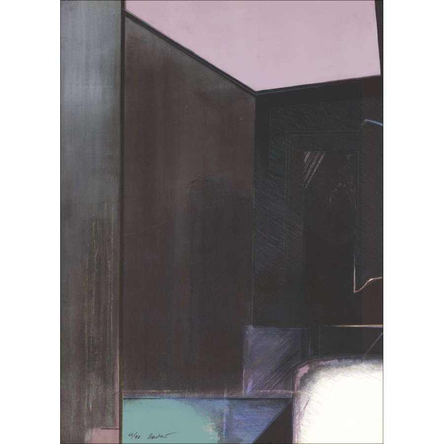 Claude HASTAIRE  - Lithographie originale "Composition VI" 76x56cm