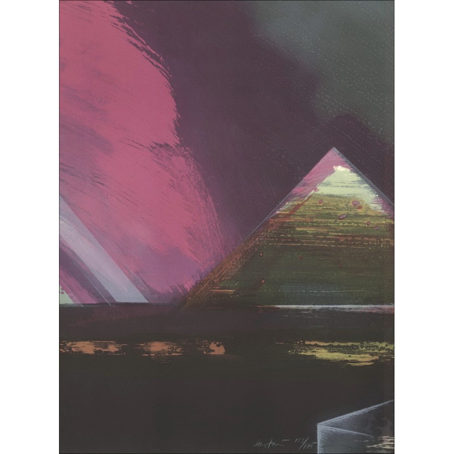 Claude HASTAIRE - Litografia originale "Composizione VII" 76x56cm
