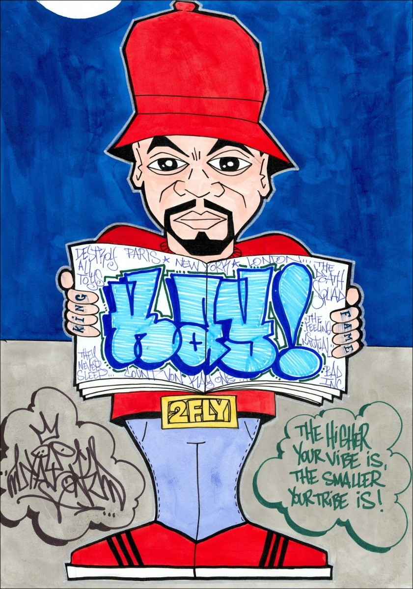 Koop origineel acryl op papier KAY ONE - Breaking-Boy, B-Boy 05