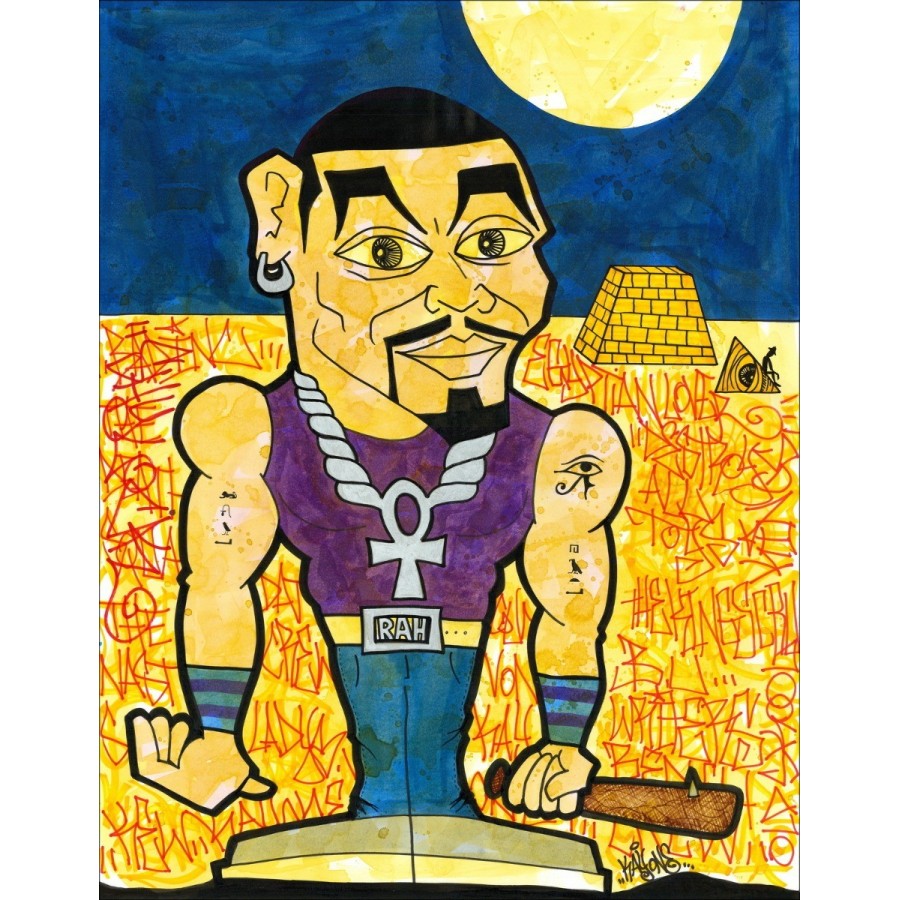 KAY ONE Originele Acryl-aankoop op papier - Breaking-Boy, B-Boy 07 