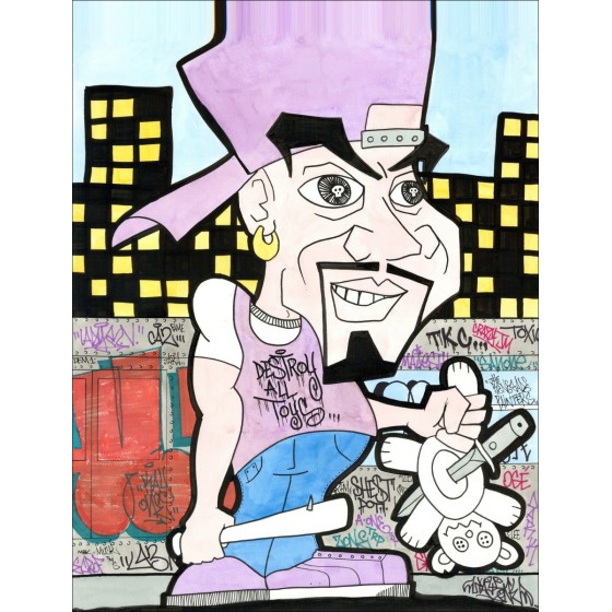 KAY ONE Per acquistare acrilico originale su carta - Breaking-Boy, B-Boy 11