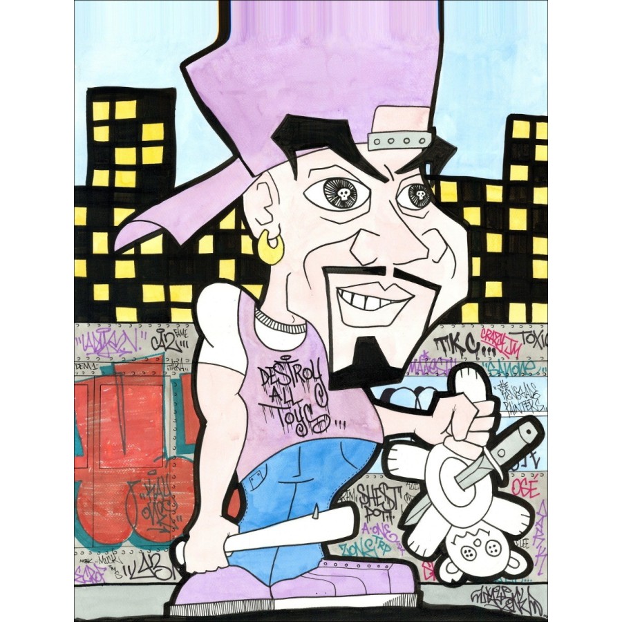 KAY ONE Om origineel acryl op papier te kopen - Breaking-Boy, B-Boy 11