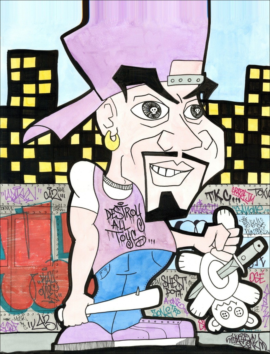 KAY ONE Um originelle Acryl auf Papier zu kaufen - Breaking-Boy, B-Boy 11