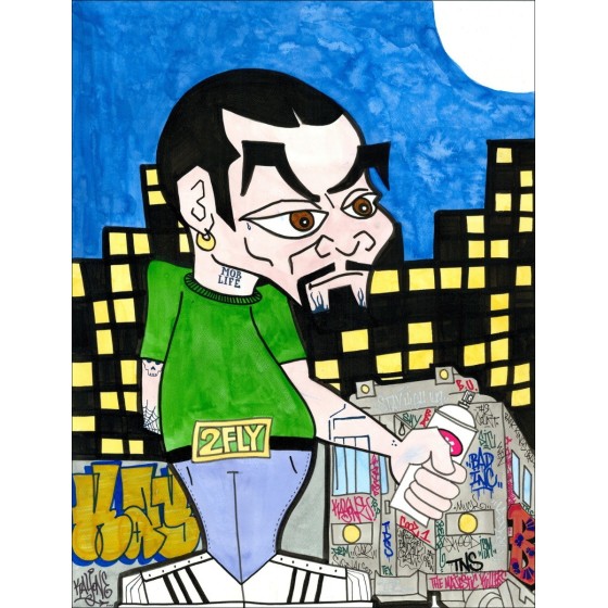 Kaufen Sie original Acryl auf Papier KAY ONE - Breakhusboy, B-Boy 11