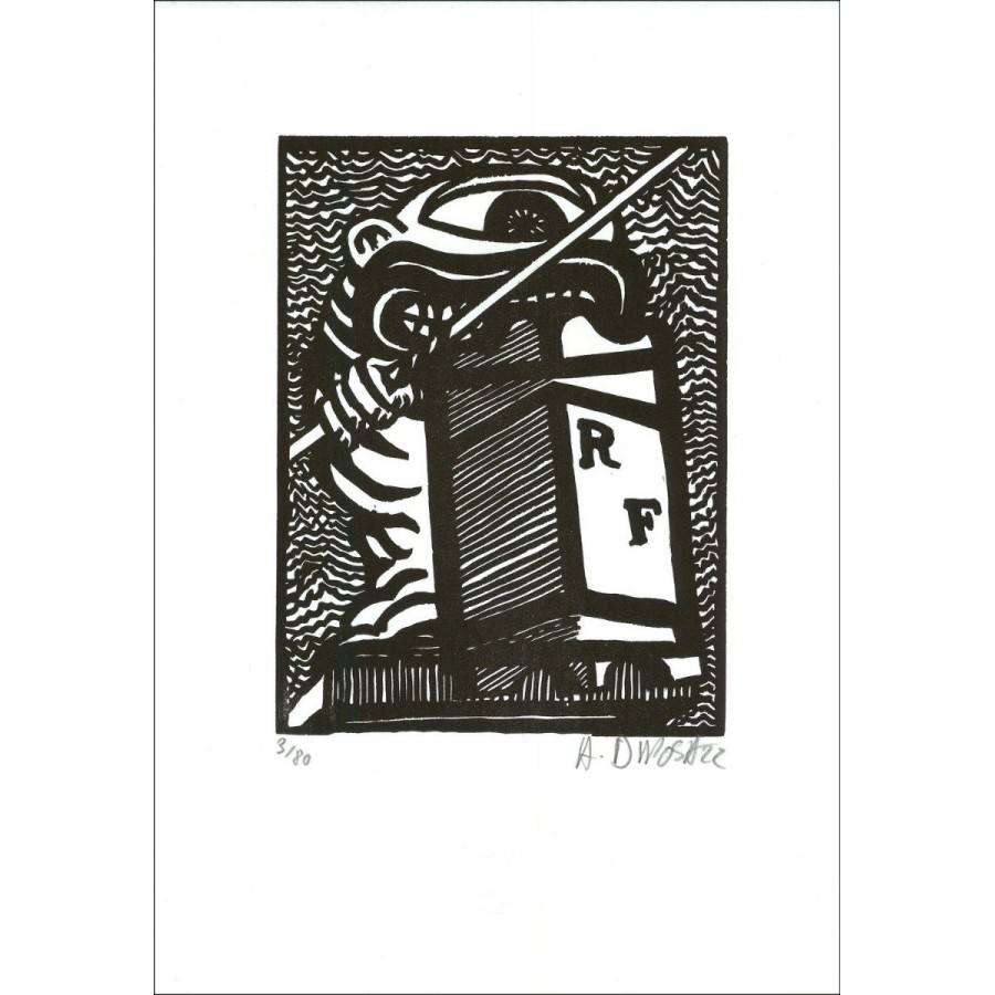 Buy Wood engraved Hervé DI ROSA Le Jouateur à Sète, Black 2022