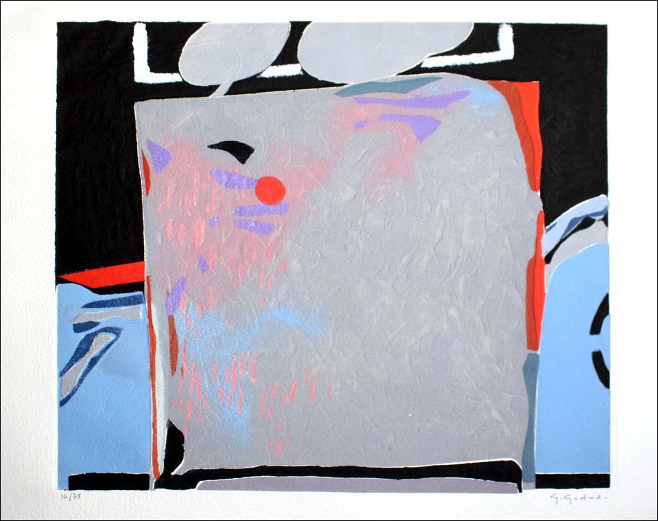 Gabriel GODARD - Incisione originale in carborundum "Composizione Astratta II"