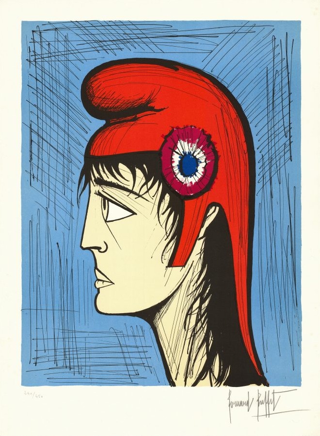 Bernard Buffet, La Révolution française, Marianne, lithographie originale